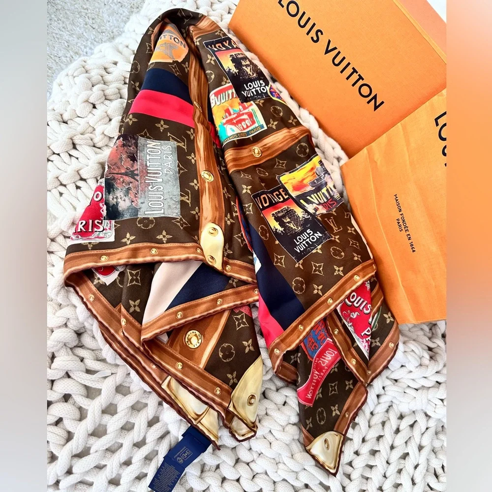 🎄Louis Vuitton flight ✈️ mode scarves sold out everywhere limited edition new - Picture 6 of 11